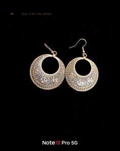 Golden Oxidised Earrings