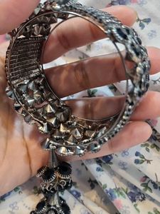 Statement Black Rhinestone Bracelet