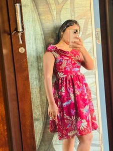 Red Floral Dress 👗