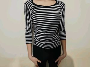 Striped 3/4 Sleeve Top
