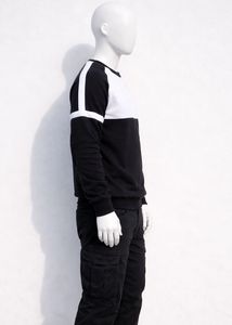 Stylish Two-Tone Black Sweatshirt