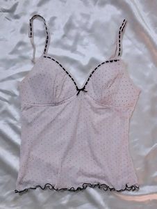 Warners  Vintge Rampage Pink Polka Dot Cami
