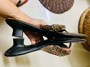 Party Wear Embellished Ethnic Heels EU 39