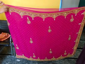 Jajet And Kundan Work Pink Colour