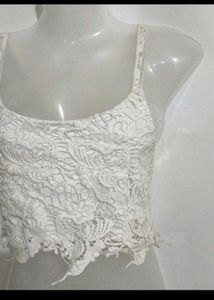 Girly white crop top