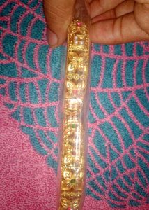 Gold Tone Dangle Earring, Bangles,Chocker Set