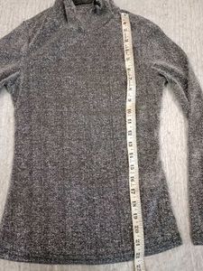 SHEIN Gray Turtleneck Top