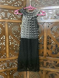 black and white dress