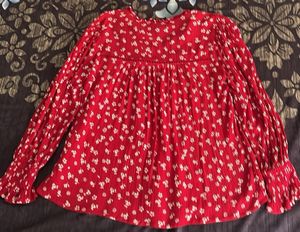 Red Floral Top