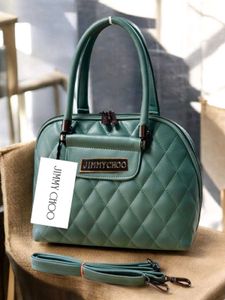 Jimmy Choo White Quilted Satchel