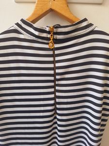 Striped High-Low Dress