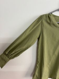 Style Quotient Olive Green Blouson Casual Top
