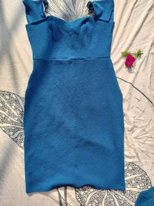 Stylish Blue Bodycon Mini Dress