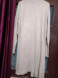 Elegant Grey Knit Cardigan