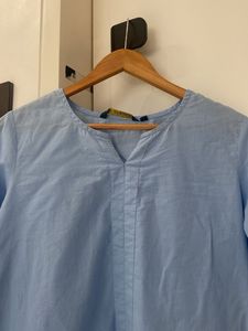 Light Blue Cotton Kurti