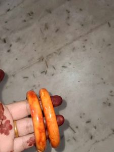 Orange Bangles (Set of 2)
