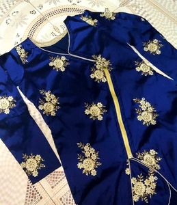 Sparkly Golden Skirt with stitched side slit dress