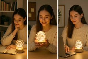 Moon Crystal Ball Night Light