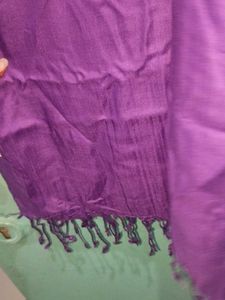 Purple Tassel Scarf