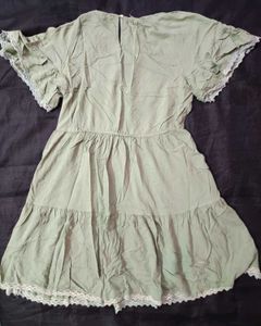 Sage Green Ruffle Tiered Dress