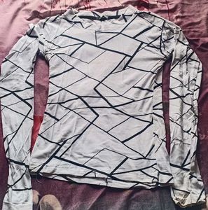 Patterned Long Sleeve Top
