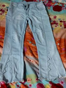 Light blue denim jeans