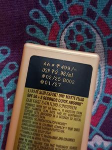 Lakme Sun Expert Dry Matte Fluid SPF PA Sunscreen