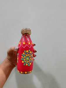 Doted Mandala Bottle Painted