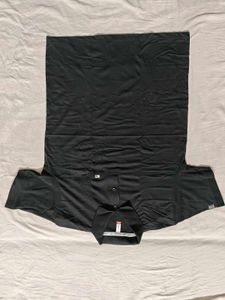 Size 40/42 Black Collar Rib Half Sleeve T- Shirt