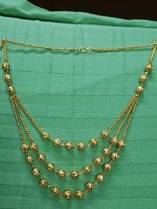 Gold-Tone Beaded 3-Strand Necklace