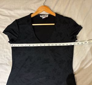 Black V-Neck Tee