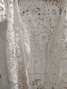 White Net Shrug Style Top For Women
