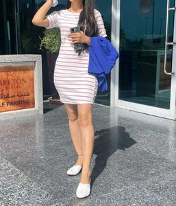 Striped Bodycon Mini Dress