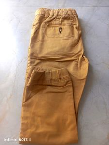 New 5-6 Years Boy&#39;s Tan Chino &amp; Red Sweatshirt