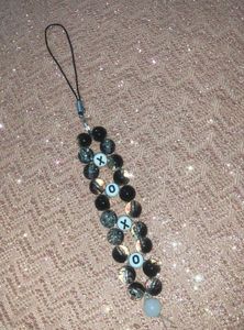 XO Beaded Phone Charm
