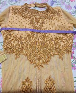 Elegant Gold Embroidered Mastani Suit