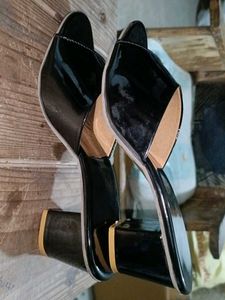 Black Slip-On Sandals