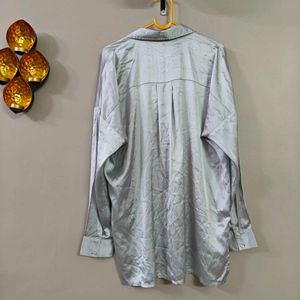 Satin Silk Long Blouson