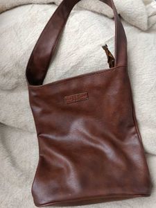 Imported Brown Leather Tote Bag