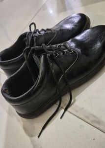 Classic Black Casual School Shoes