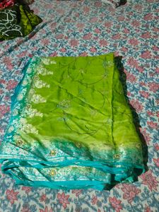 Cotton Silk Saree With Foul Beding