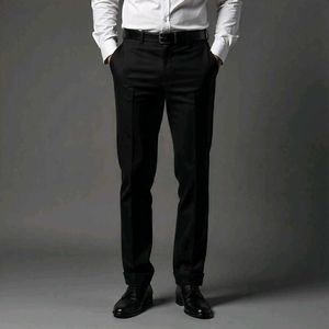Men's Black Formal Trousers