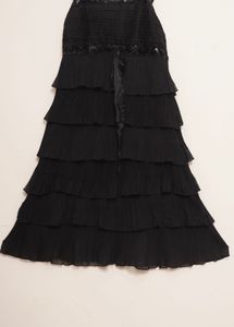 Black Ruffled Tiered Party Dress