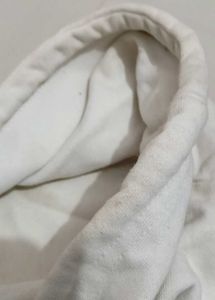 White Graphic Print Hoodie