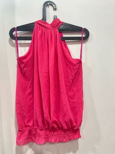 Pink Halter Neck Beautiful Top