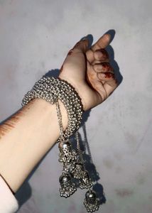 Silver Tone Beaded Bracelet