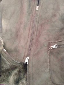 Stylish Green Jacket with upside down zipper