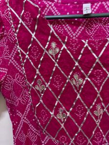 Pink Printed Kurta set