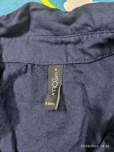 9-10 Yr Girl Frock Navy Blue