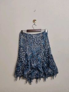 Animal Print Ruffle Skirt